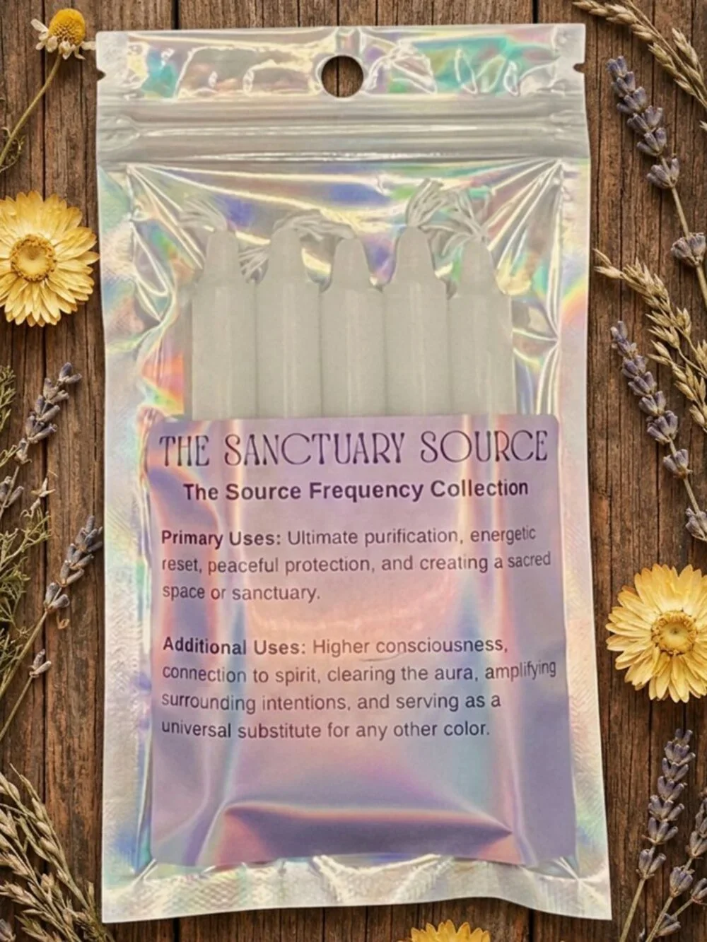 SANCTUARY SOURCE White Spell Candles Ritual Chime Candle Altar Candles Cleansing